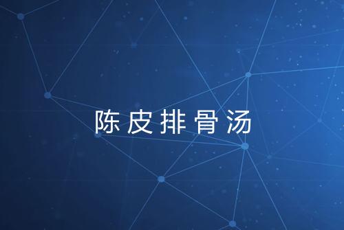 陈皮排骨汤