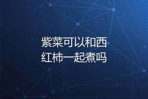 紫菜可以和西红柿一起煮吗