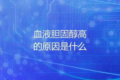 血液胆固醇高的原因是什么