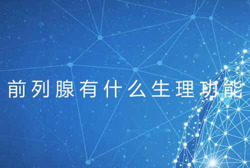 前列腺有什么生理功能