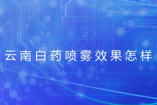 云南白药喷雾效果怎样