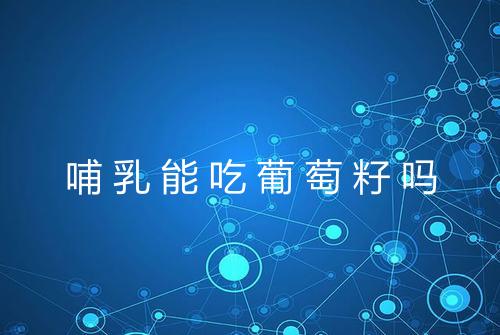 哺乳能吃葡萄籽吗