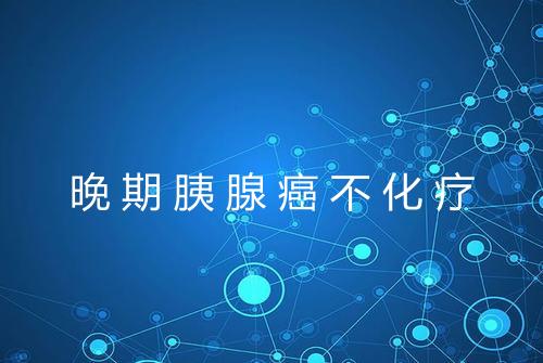晚期胰腺癌不化疗