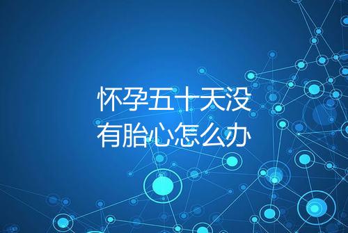 怀孕五十天没有胎心怎么办