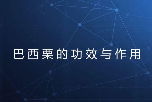 巴西栗的功效与作用