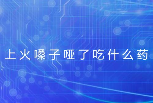 上火嗓子哑了吃什么药