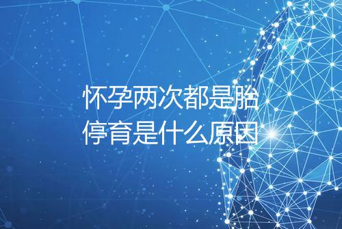 怀孕两次都是胎停育是什么原因