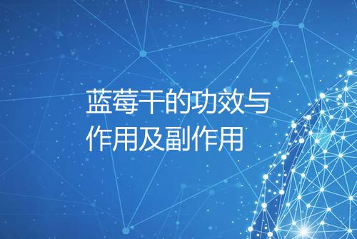 蓝莓干的功效与作用及副作用