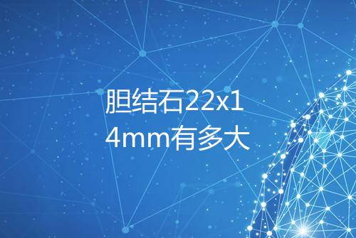 胆结石22x14mm有多大