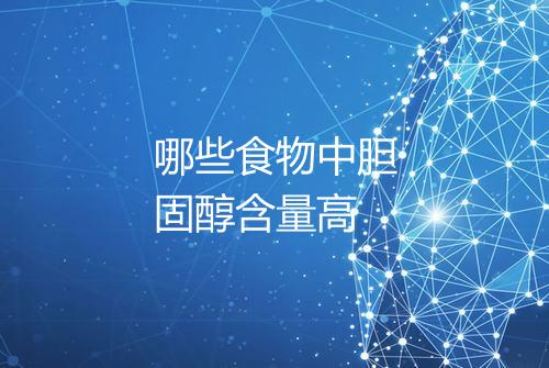 哪些食物中胆固醇含量高
