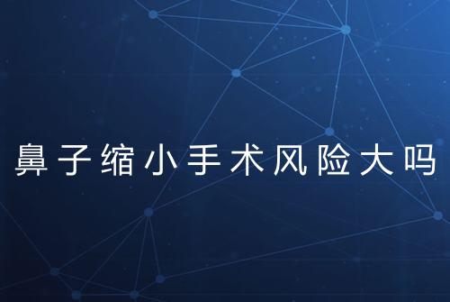 鼻子缩小手术风险大吗
