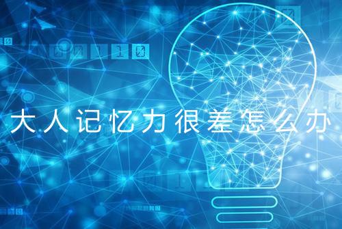 大人记忆力很差怎么办