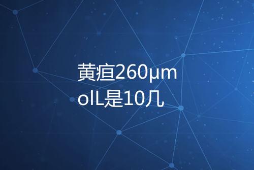 黄疸260μmolL是10几
