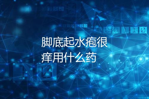 脚底起水疱很痒用什么药