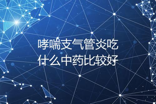 哮喘支气管炎吃什么中药比较好