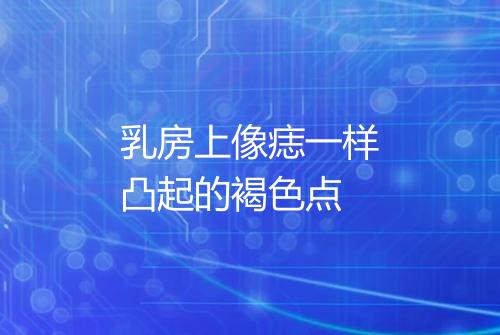 乳房上像痣一样凸起的褐色点
