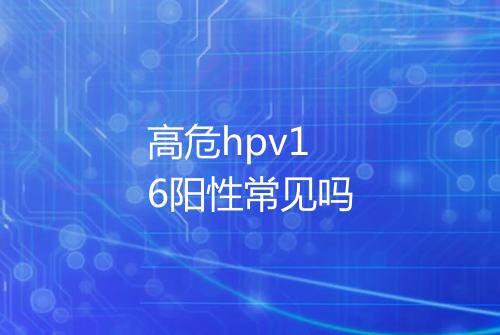 高危hpv16阳性常见吗