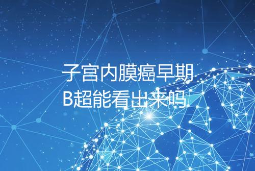 子宫内膜癌早期B超能看出来吗