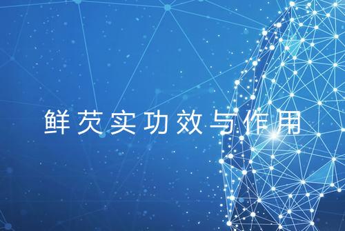鲜芡实功效与作用