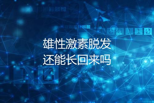 雄性激素脱发还能长回来吗