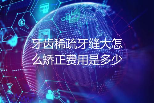 牙齿稀疏牙缝大怎么矫正费用是多少